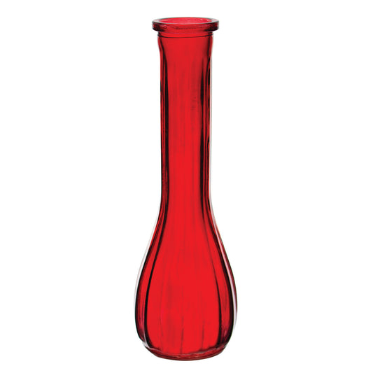 8 1/2" Swirl Bud Vase – Ruby