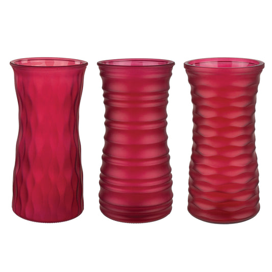 8.5" Rose Vase – Ruby Frost Assortment