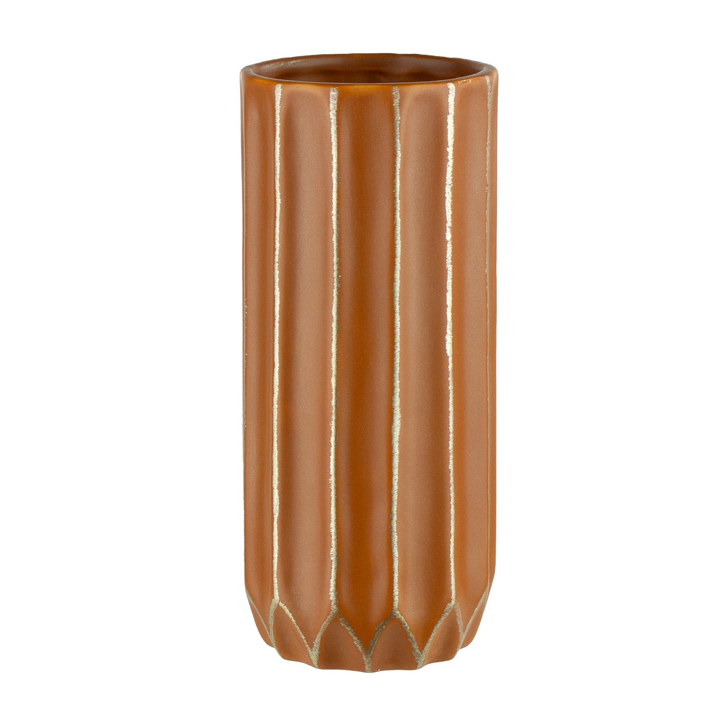 Geo Capsule Vase - Gilded Terracotta