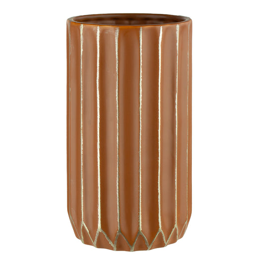 Geo Capsule Vase - Gilded Terracotta