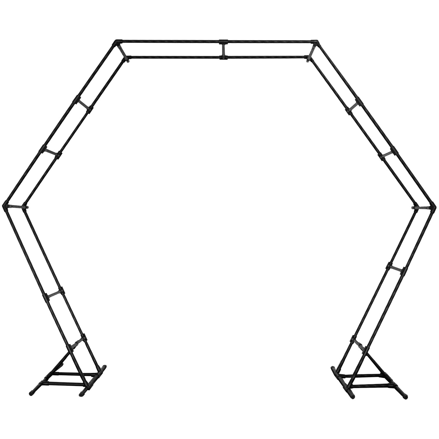 A sturdy Hexagon wedding arch frame