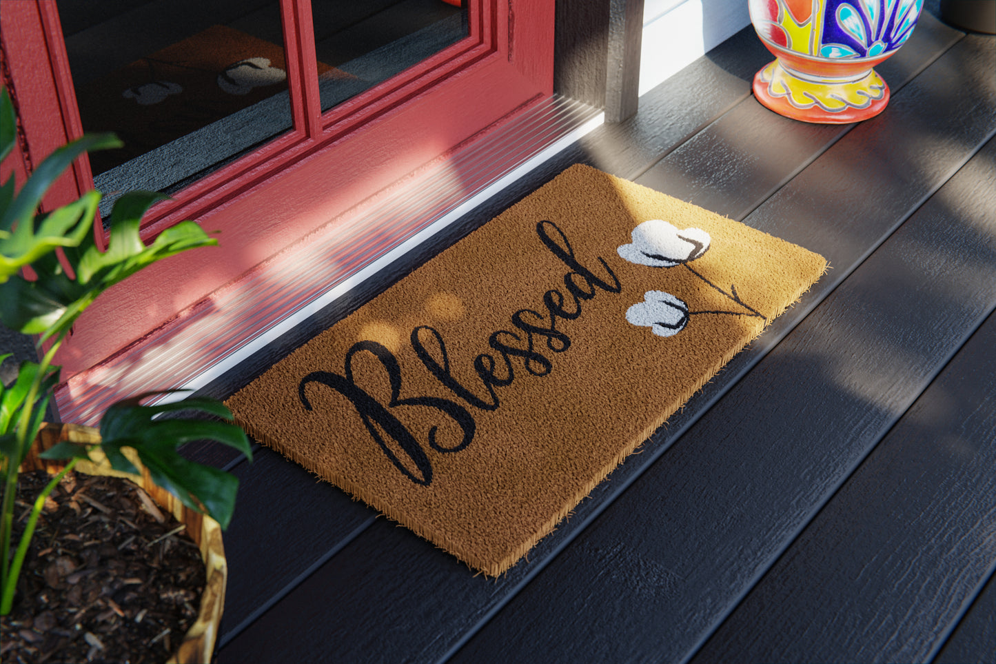 Blessed Cotton Bloom Doormat