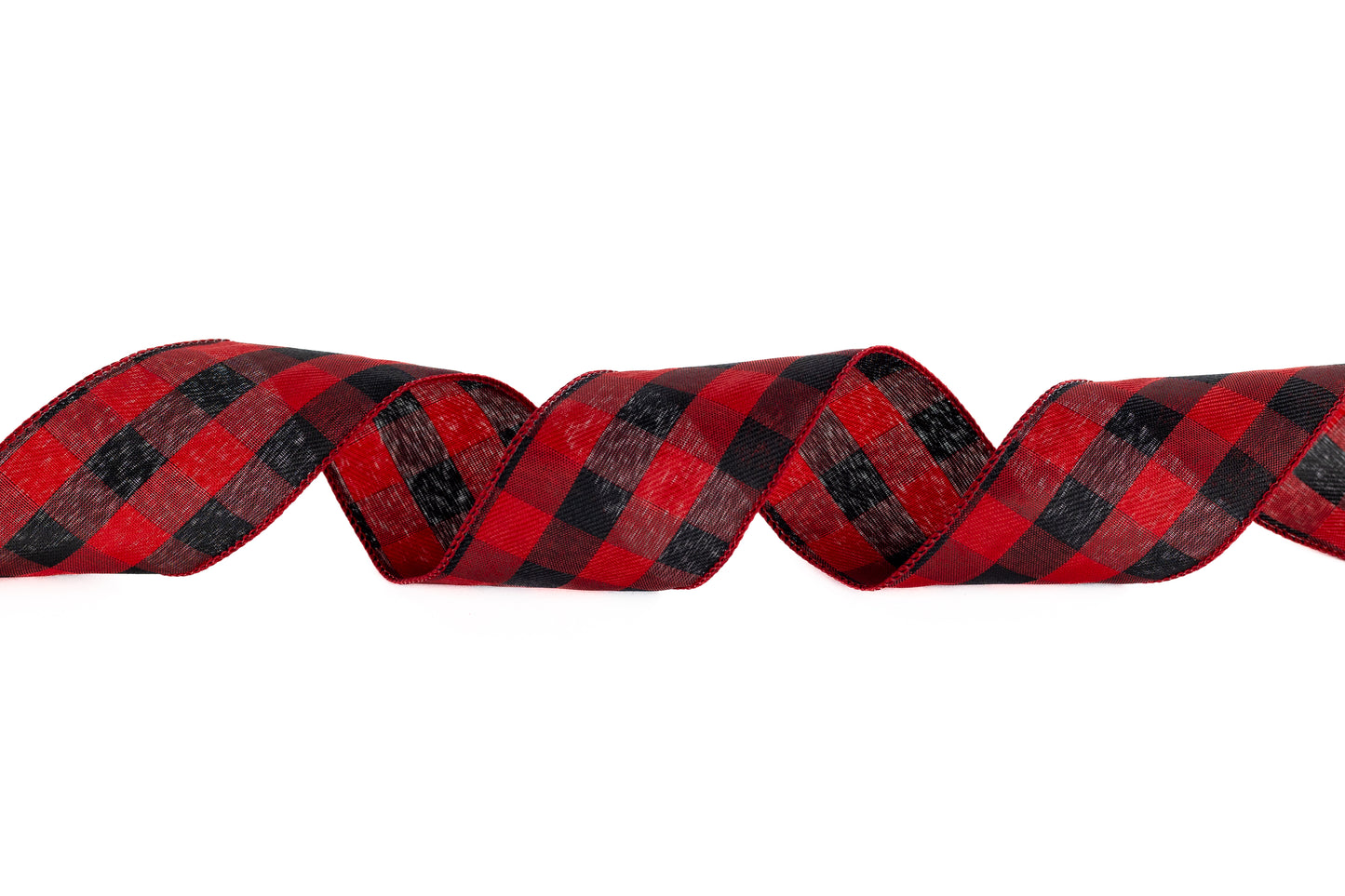 Buffalo Plaid Ribbon – #9 (50 Yards) Red/Black