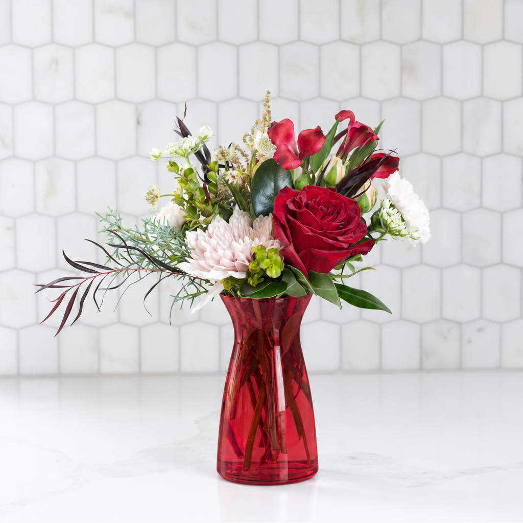 6 3/8" Vibe Vase - Ruby