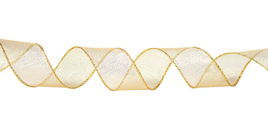 Sheer Frost Ribbon - Gold - 50 Yards - #40 - Case of 6
