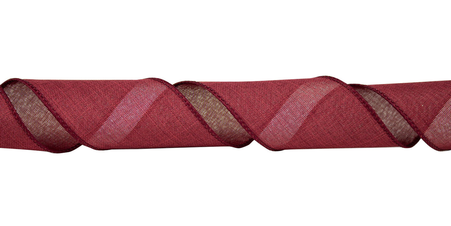 Holiday Linen Burgundy Ribbon – #40 (50 Yards)
