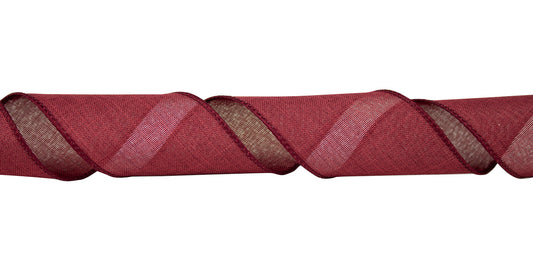 Holiday Linen Burgundy Ribbon – #40 (50 Yards)