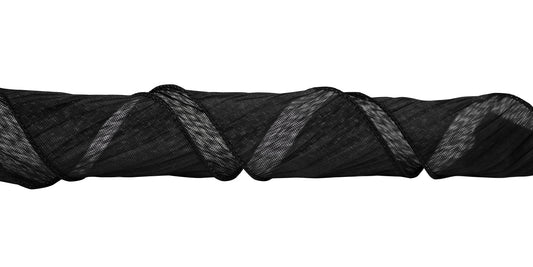 Sheer Mesh Ribbon - Black - 50 Yards - #40 - Case of 6