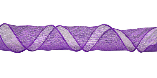 Sheer Mesh Ribbon - Purple - 50 Yards - #9 - Case of 6
