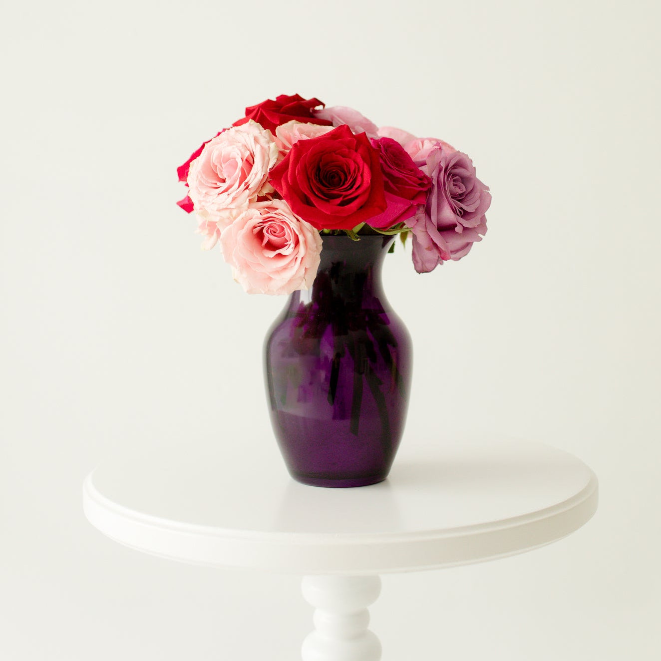 8" Rose Vase - Purple Passion