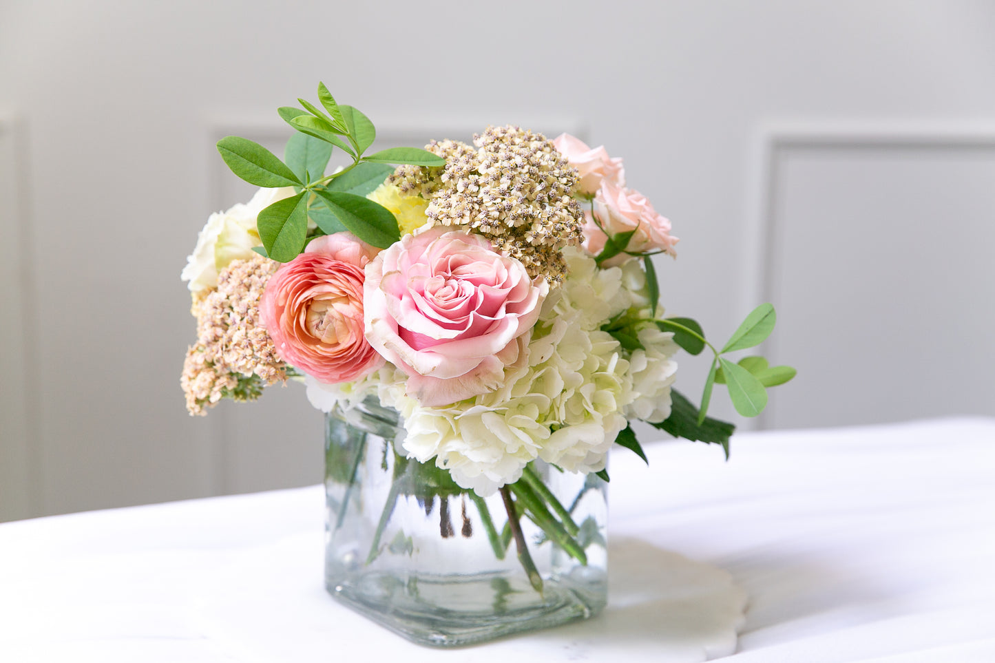 Square Glass Flower Vase