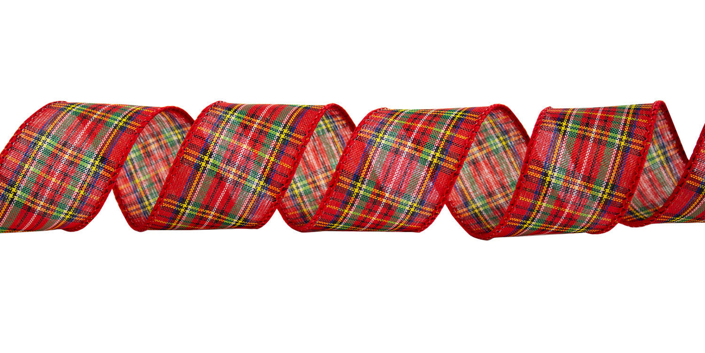 Seasonal Plaid Ribbon - Seasonal Plaid - 50 Yards - #9 - Case of 6