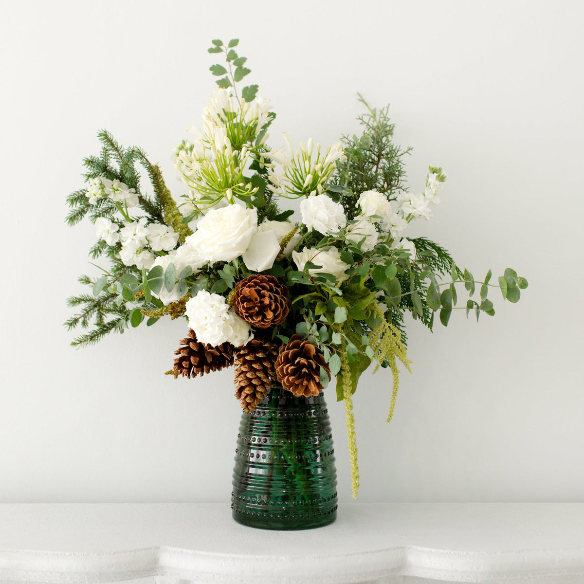 9 3/4" Cord Vase - Emerald