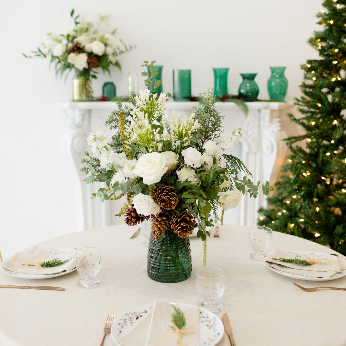 9 3/4" Cord Vase - Emerald