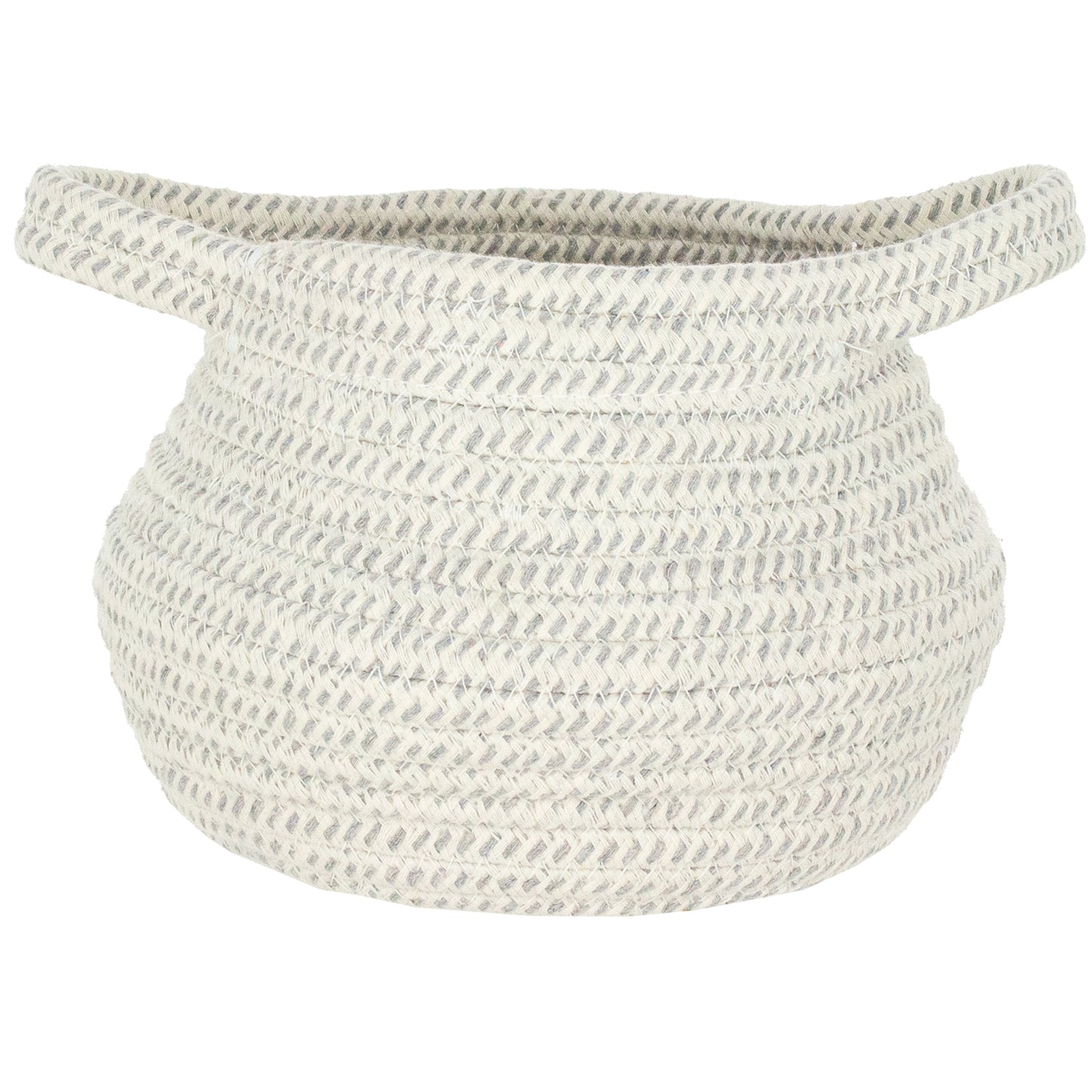 Heathered Grey Cable Basket