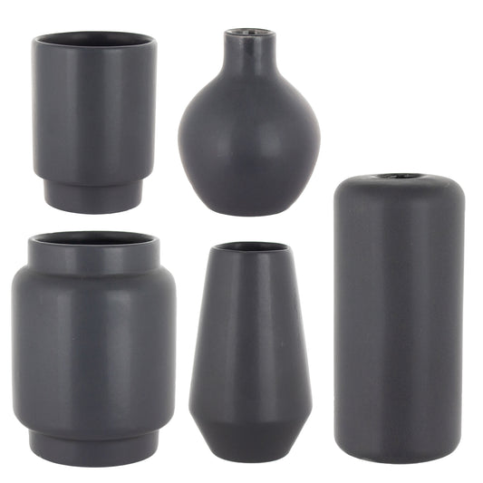 Holly Chapple Mod Bauble Bud Vase Assortment - Charcoal