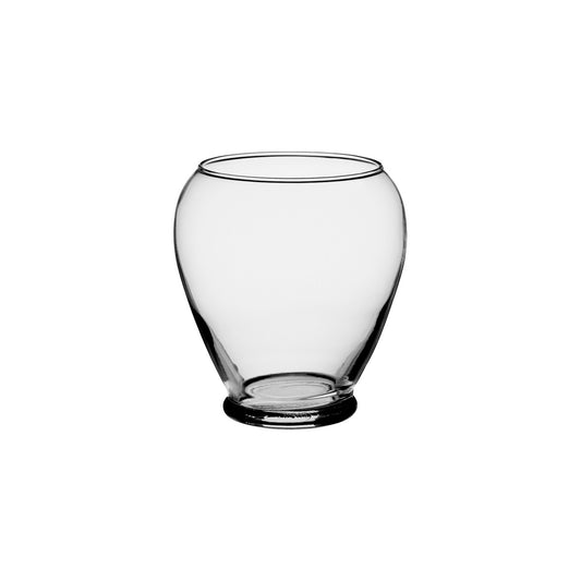 A 5 3/4 inch Serenity Vase with a large opening and small base.